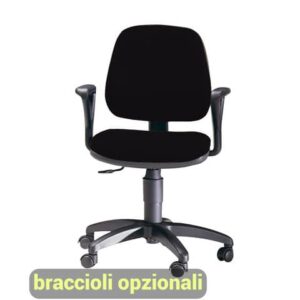 Sedia operativa girevole Unisit Leda LDB Eco smart - schienale basso -