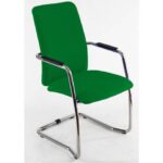 Sedia visitatore con slitta Unisit Lithium LTLTA schienale alto - rivest.
