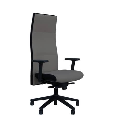 Poltrona direzionale girevole Unisit Next schienale alto regolabile - rivest.