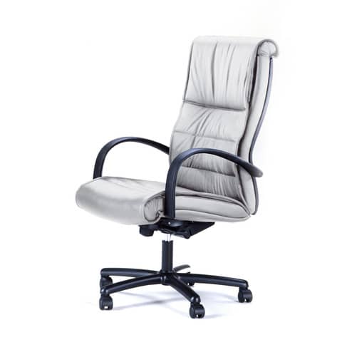 Poltrona direzionale girevole Unisit Gemini GMPY schienale fisso rivestimento