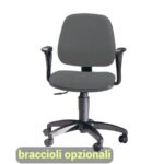 Sedia operativa girevole Unisit Leda LDB Eco smart - schienale basso -