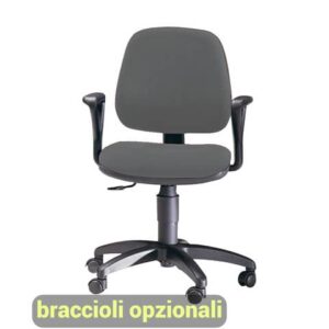Sedia operativa girevole Unisit Leda LDB Eco smart - schienale basso -