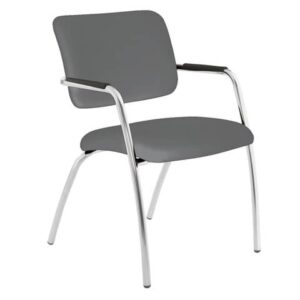Sedia visitatore a 4 gambe Unisit Lithium LT4G struttura cromata - rivest.
