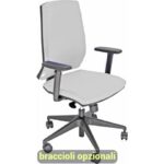 Sedia operativa girevole Unisit Larissa LR1S - rivestimento ecopelle