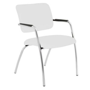 Sedia visitatore a 4 gambe Unisit Lithium LT4G struttura cromata - rivest.