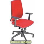 Sedia operativa girevole Unisit Larissa LR1SE - rivestimento Eco