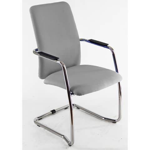 Sedia visitatore con slitta Unisit Lithium LTLTA schienale alto - rivest.