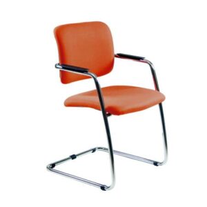 Sedia visitatore con slitta Unisit Lithium LTLT struttura cromata - rivest.