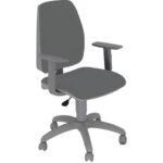 Sedia operativa girevole Unisit Jupiter JUBRG EcoSmart base grigia - riv. grigio