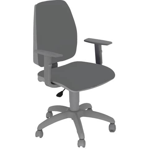 Sedia operativa girevole Unisit Jupiter JUBRG EcoSmart base grigia - riv. grigio