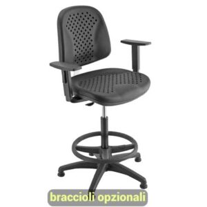 Sgabello tecnico Unisit Esos EOE21 alta resistenza poggiapiedi telescopico