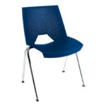 Sedia visitatore a 4 gambe Unisit Strike SKB schienale a rete - PPL blu