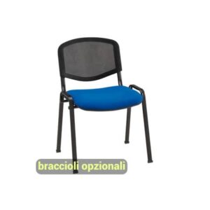 Sedia visitatore 4 gambe Unisit Dado D5N schienale in rete - rivestimento