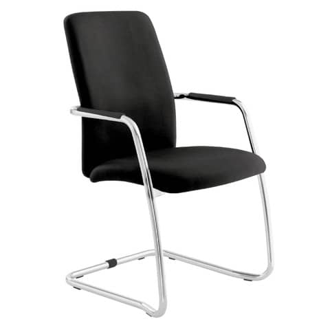 Sedia visitatore con slitta Unisit Lithium LTLTA schienale alto - rivest.