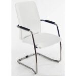 Sedia visitatore con slitta Unisit Lithium LTLTA schienale alto - rivest.