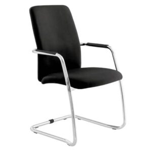 Sedia visitatore con slitta Unisit Lithium LTLTA schienale alto - rivest.