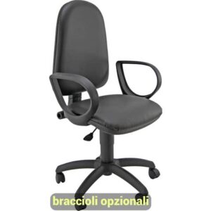 Sedia operativa girevole Unisit Jupiter JUSB/SB Eco smart rivest. ecopelle
