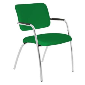 Sedia visitatore a 4 gambe Unisit Lithium LT4G struttura cromata - rivest.