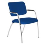 Sedia visitatore a 4 gambe Unisit Lithium LT4G struttura cromata - rivest.