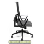 Sedia operativa girevole Unisit Nereide NDAE schienale in rete - rivestimento