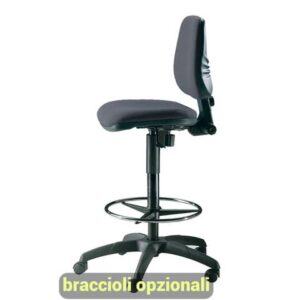 Sgabello tecnico Unisit Esos EOE1 seduta alta - poggiapiedi telescopico -