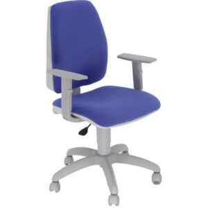 Sedia operativa girevole Unisit Jupiter JUBRG Eco smart - base grigia - riv. blu