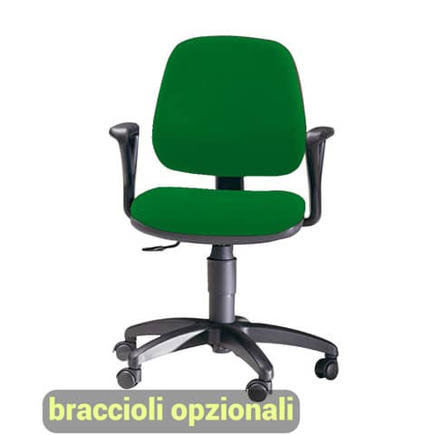 Sedia operativa girevole Unisit Leda LDB Eco smart - schienale basso -