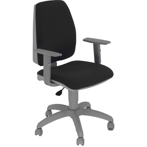 Sedia operativa girevole Unisit Jupiter JUBRG Eco smart - base grigia riv. nero