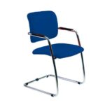 Sedia visitatore con slitta Unisit Lithium LTLT struttura cromata - rivest.