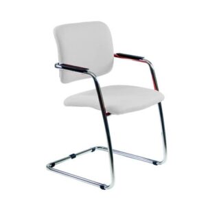 Sedia visitatore con slitta Unisit Lithium LTLT struttura cromata - rivest.