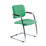 Sedia visitatore con slitta Unisit Lithium LTLT struttura cromata - rivest.