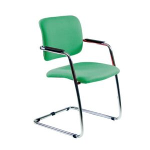 Sedia visitatore con slitta Unisit Lithium LTLT struttura cromata - rivest.