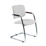 Sedia visitatore con slitta Unisit Lithium LTLT struttura cromata - rivest.
