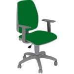 Sedia operativa girevole Unisit Jupiter JUBRG Eco smart - base grigia - rivest.