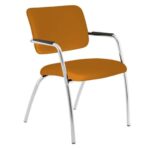 Sedia visitatore a 4 gambe Unisit Lithium LT4G struttura cromata - rivest.