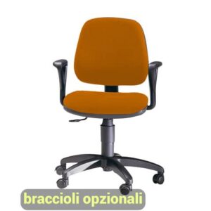 Sedia operativa girevole Unisit Leda LDB Eco smart - schienale basso -
