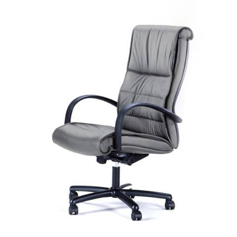 Poltrona direzionale girevole Unisit Gemini GMPY schienale fisso rivestimento