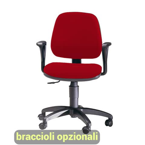 Sedia operativa girevole Unisit Leda LDB Eco smart - schienale basso -