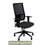 Sedia operativa girevole Unisit Nereide NDA schienale in rete - rivestimento