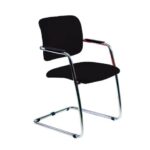 Sedia visitatore con slitta Unisit Lithium LTLT struttura cromata - rivest.