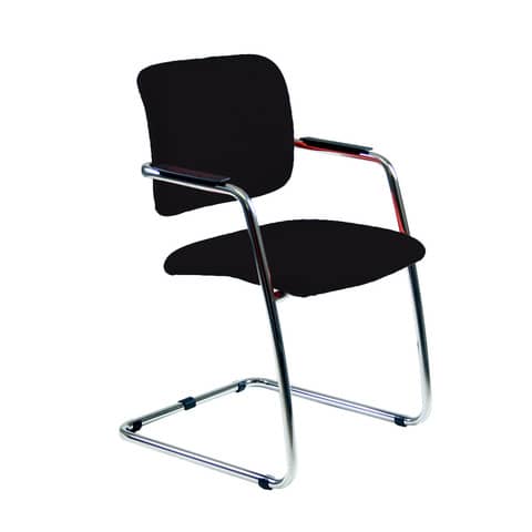 Sedia visitatore con slitta Unisit Lithium LTLT struttura cromata - rivest.
