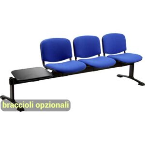 Panca 3 posti attesa Unisit Dado D53PT con tavolino - rivestimento