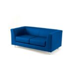 Unisit Quad QD2 2-seater waiting sofa with fixed back - fabric cover