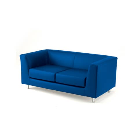 Divano attesa a 2 posti Unisit Quad QD2 schienale fisso - rivestimento tessuto