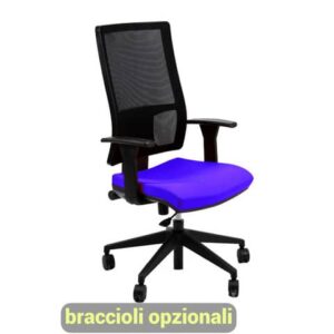 Sedia operativa girevole Unisit Nereide NDA schienale in rete - rivestimento