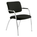 Sedia visitatore a 4 gambe Unisit Lithium LT4G struttura cromata - rivest.