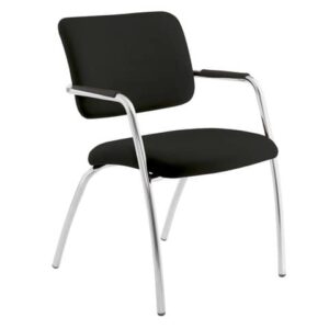Sedia visitatore a 4 gambe Unisit Lithium LT4G struttura cromata - rivest.