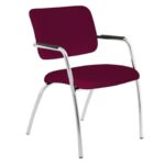 Sedia visitatore a 4 gambe Unisit Lithium LT4G struttura cromata - rivest.