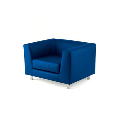 Divano attesa a 1 posto Unisit Quad QD1 schienale fisso - rivestimento tessuto
