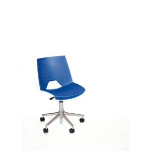 Visitor swivel chair Unisit Strike SKG mesh backrest - PPL blue